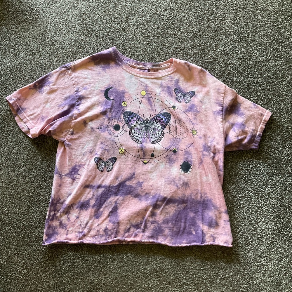 Cropped tye dye tshirt